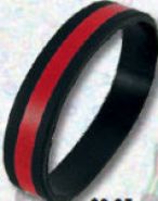 Thin Redline Silicone Bracelet